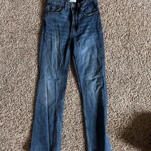 Zara Dark Blue High-Rise Jeans